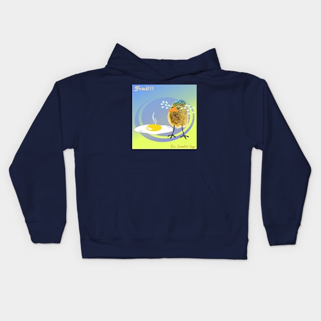 Two Scrambled Eggs - Fried!!! Kids Hoodie by Kartoon